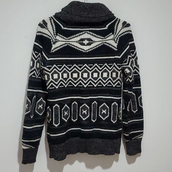 Warehouse One black and white small zip up cardigan - Picture 5 of 7